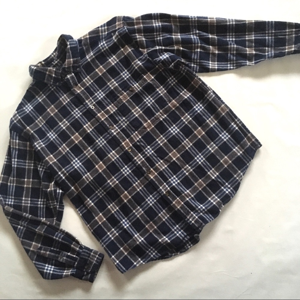 Faded Glory Men’s Plaid Button Down- Large